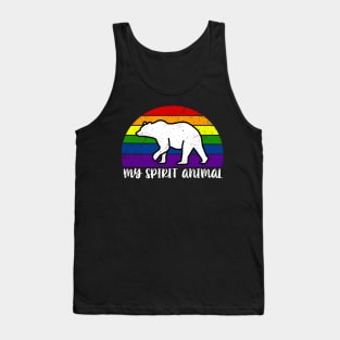 My Spirit Animal Bear Gay Pride Parade Tank Top